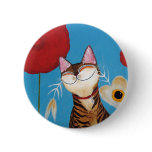 cat art - kenzo flower buttons