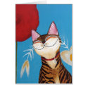 cat art - kenzo flower cards