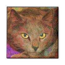 Cat Art Fridge Magnet