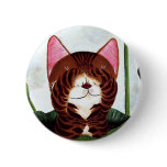 cat art- Morning Cat buttons