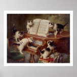 Cat Art: Vintage Art Print: The Kitten's Recital