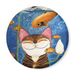 cat art - water (5 elements) magnets