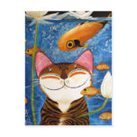 cat art - water (5 elements) postcards
