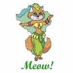 Cat Belly Dancer Acrylic Cut Outs
