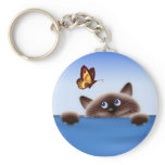 Cat & Butterfly keychains