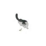 Cat Chasing Cricket photo sculptures