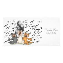 Cat Choir Personalised Photo Card