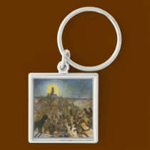 Cat City - Vintage Art - Customisable! keychains