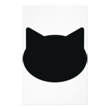cat contour icon custom stationery