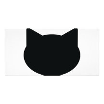 cat contour icon photo card