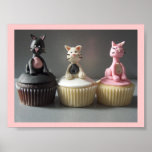 Cat cupcakes poster