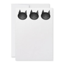 Cat. Cute black kitty. Custom Invitation
