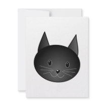 Cat. Cute black kitty. Custom Announcements