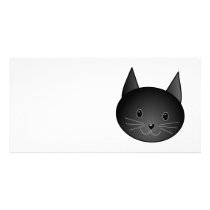 Cat. Cute black kitty. Photo Card