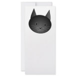Cat. Cute black kitty. Customized Rack Card
