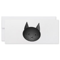 Cat. Cute black kitty. Personalized Rack Card