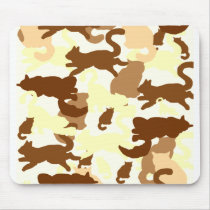 cat desert silhouette mouse pad