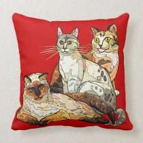 Cat Design MOJO Throw Pillow pillows