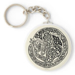 Cat Dreams Celtic Black Ivory keychains