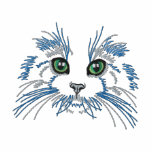 Cat Face embroidered shirts