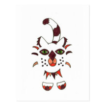 cat face post cards