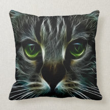 Cat Face Throw Pillow
