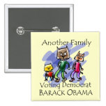 CAT FAMILY VOTING DEMOCRAT BUTTONS