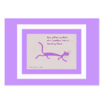 Cat - Feeding Time ACEO Haiku Art Trading Card business cards