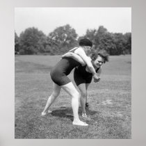 Cat Fight, early 1900s