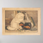 Cat Fishing by E.B. & E.C. Kellogg Posters