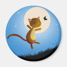 cat follow your dreams - magnet