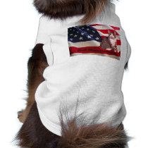 Cat God Bless America T-Shirt Doggie Tee