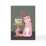 Cat & Goldfish Valentine cards