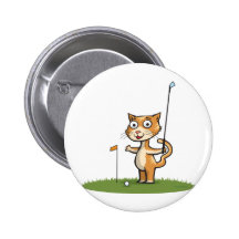 Cat Golf Buttons