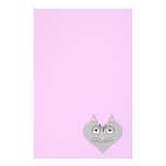 Cat Heart Face Customised Stationery