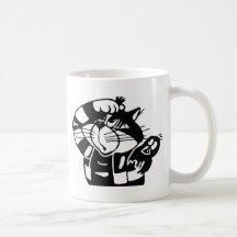 Cat Hunter '' Cat'nBird'' Mugs