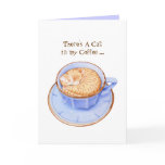 Cat in Coffee Card