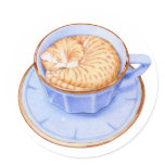 Cat in Coffee Sticker