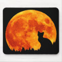 Cat in full orange Moon mousepads