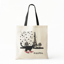 Cat in Paris Tote Bags