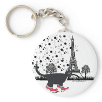 Cat in Paris key chain