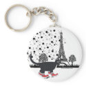 Cat in Paris key chain keychains
