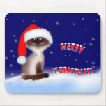 Cat in Santa Hat mousepads
