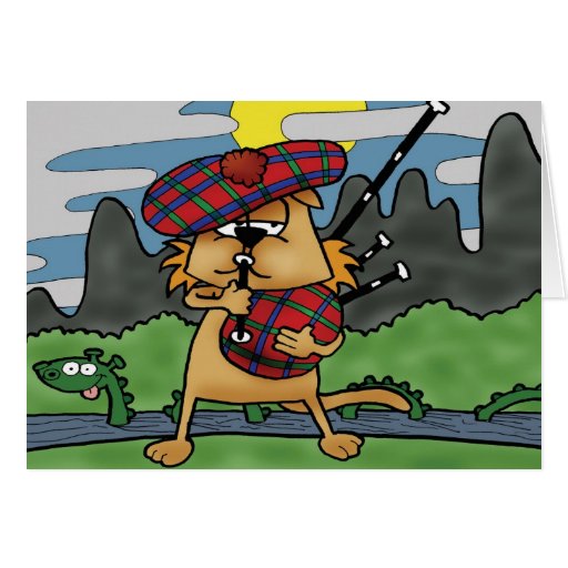 Cat in Scotland Card