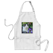 Cat in the garden apron