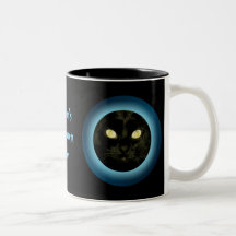 Cat in the Moon Halloween Party Mugs