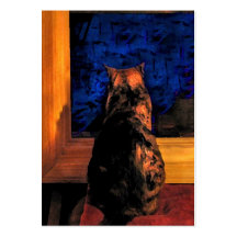 Cat in the Window ATC Business Card