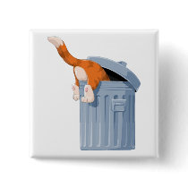 Cat in Trash Can - Bottoms Up