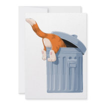 Cat in Trash Can - Bottoms Up