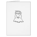 Cat King - fun feline royalty art drawing design Greeting Card